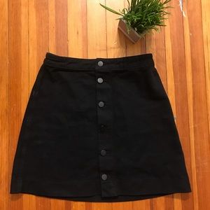American Apparel Black Buttoned Skirt